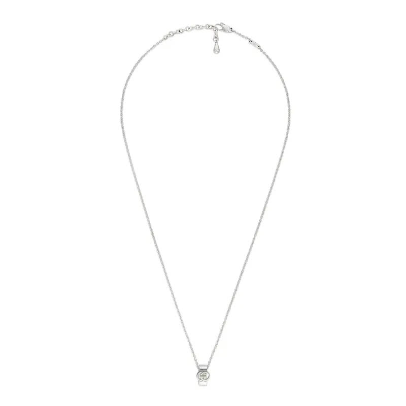 Gucci Silver Chain Necklace with Interlocking G Logo