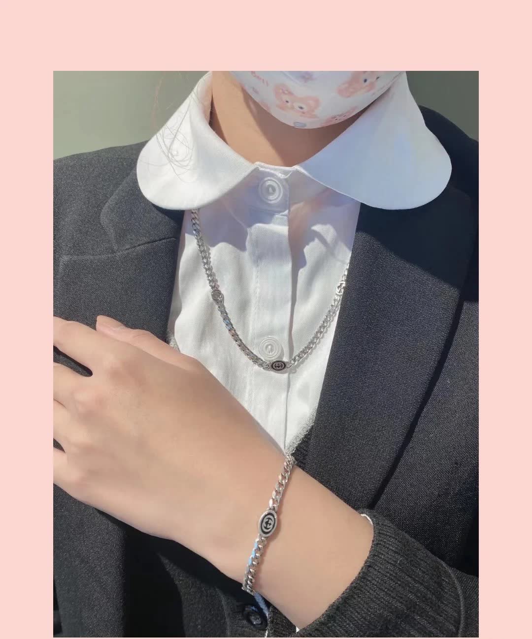 Chanel Silver Chain Necklace