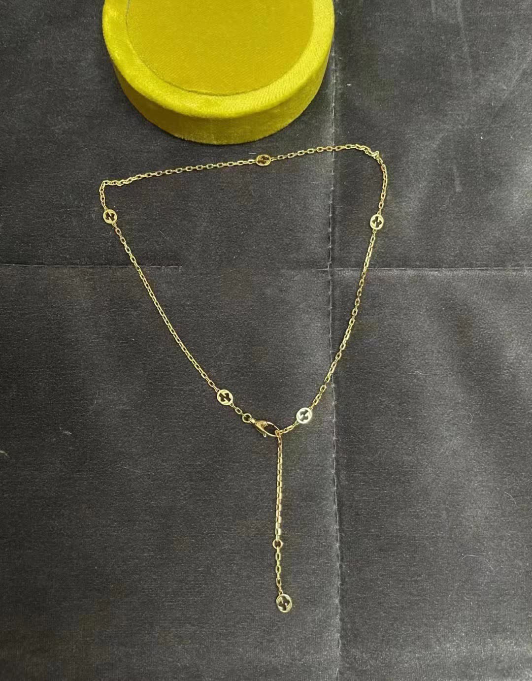 Gucci Gold Chain Necklace with Interlocking G Design