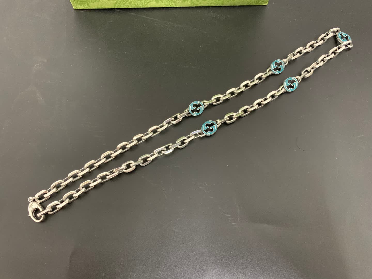 Gucci Interlocking G Silver Chain Necklace