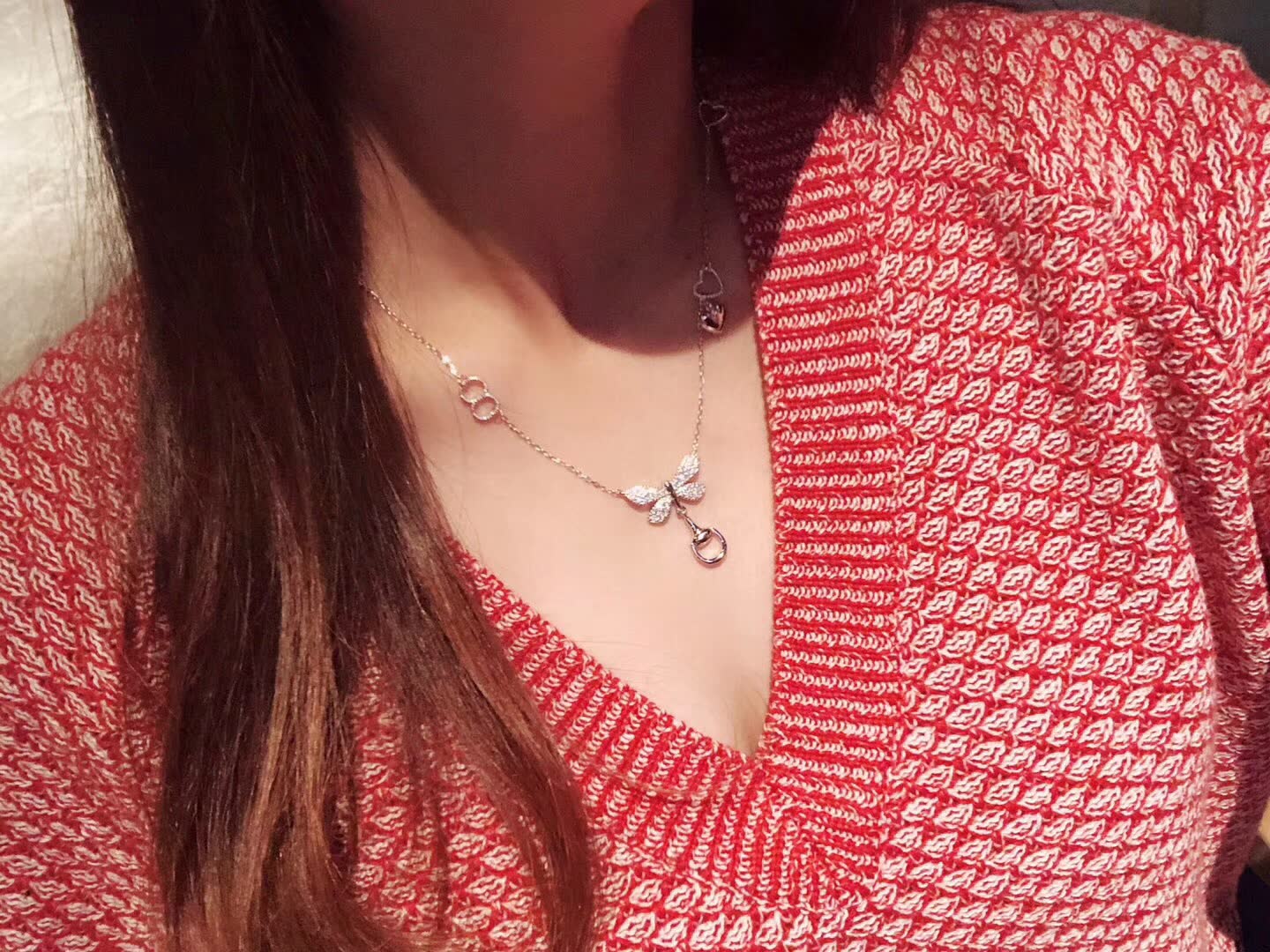 Gucci Butterfly Charm Necklace
