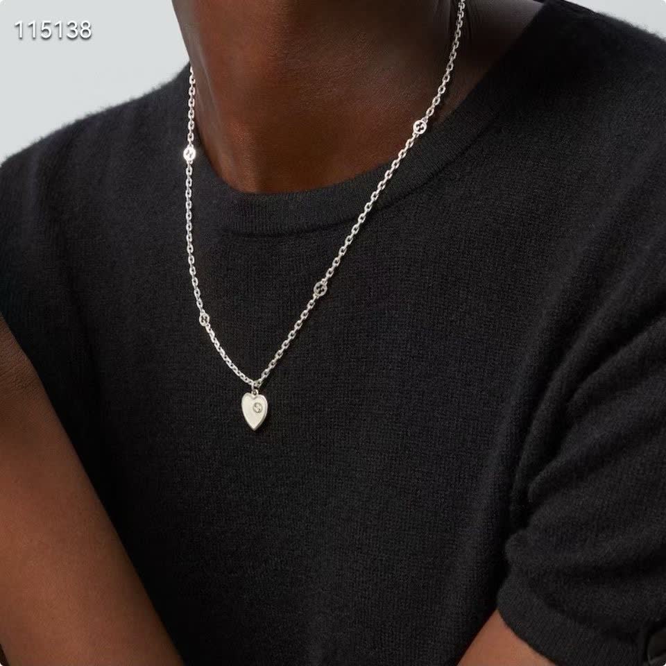 Gucci Silver Chain with Heart Pendant