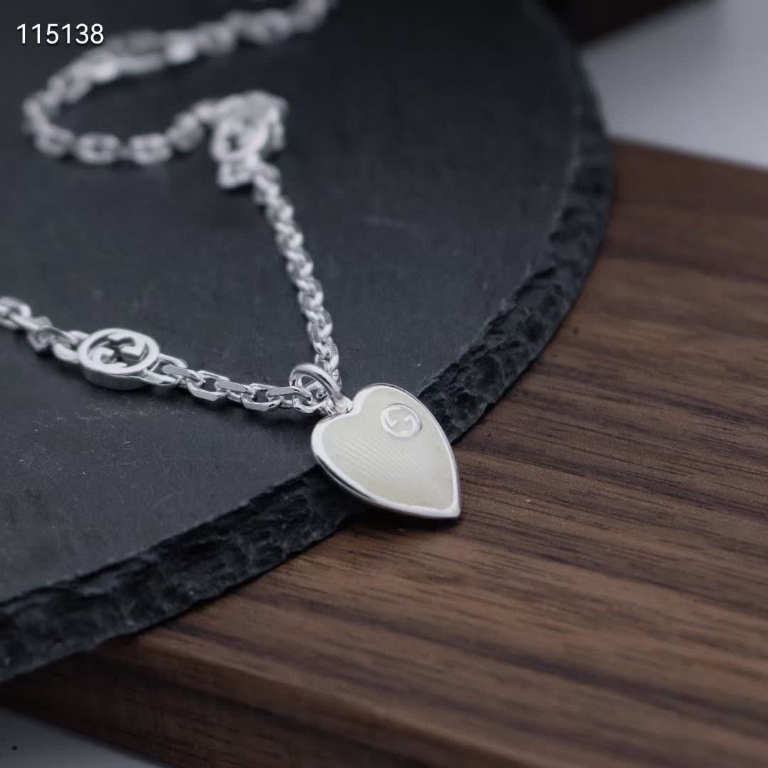 Gucci Silver Chain with Heart Pendant