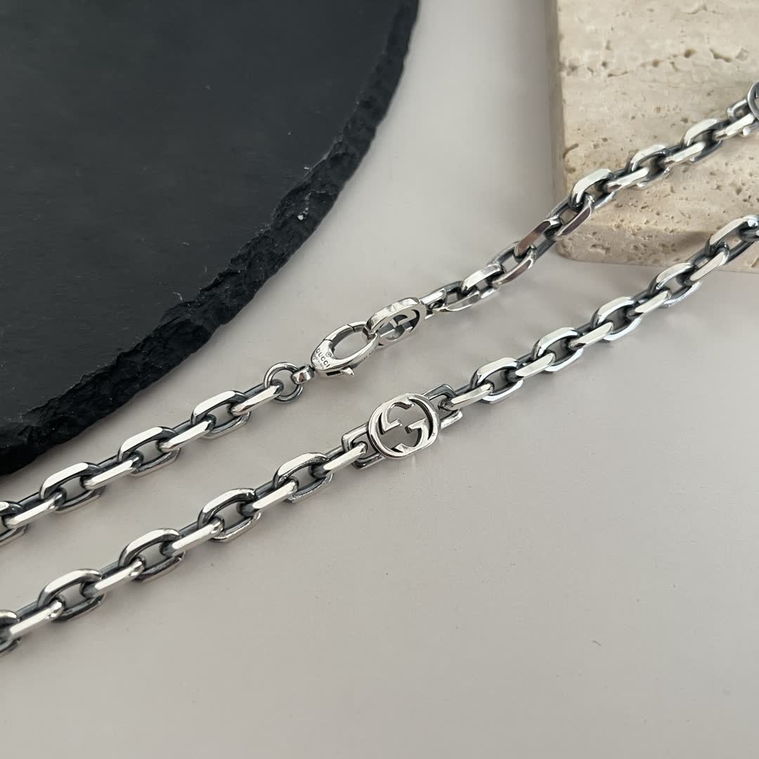 Gucci Silver Chain Necklace-00105