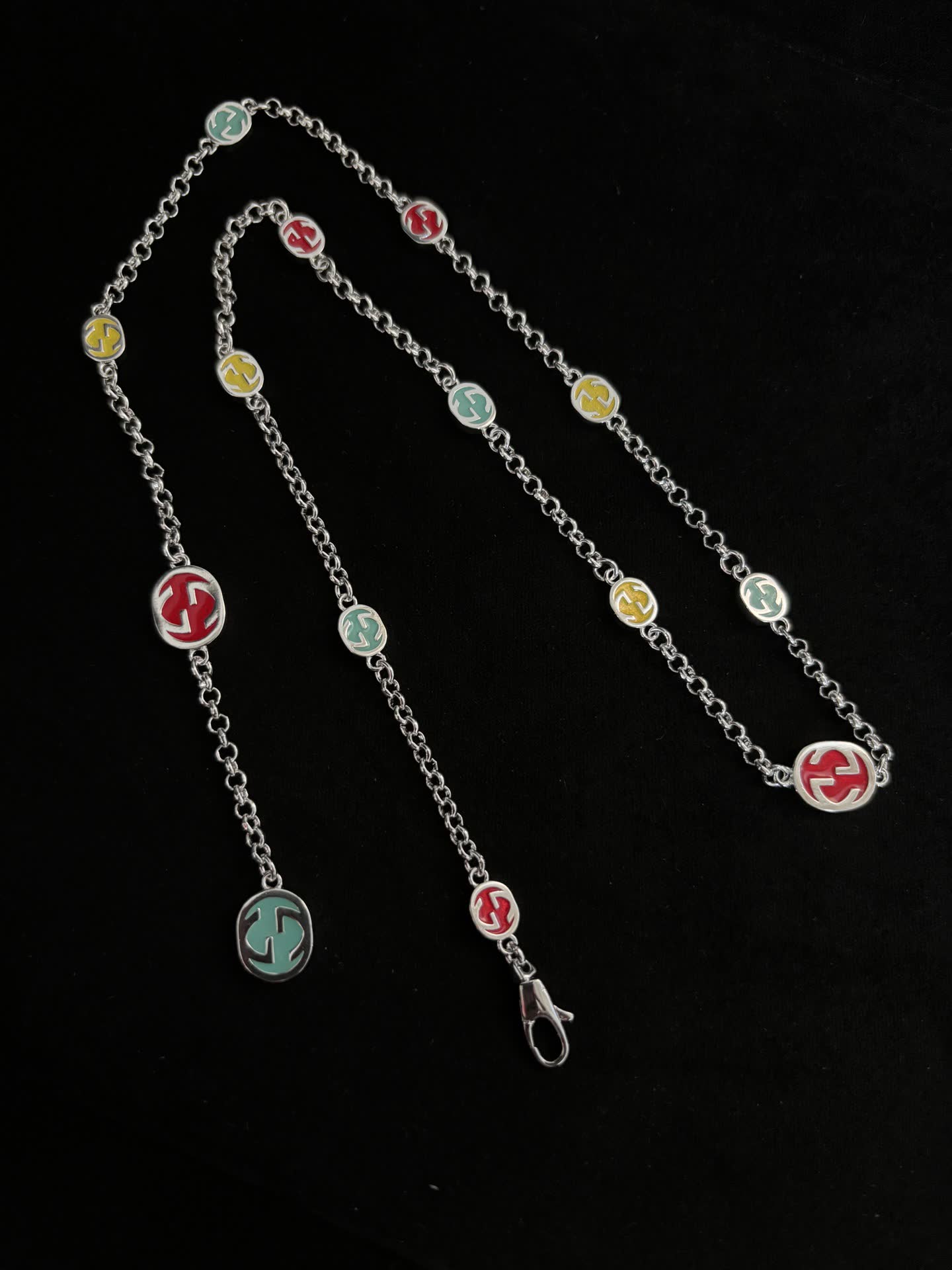 Gucci Multicolor Interlocking G Chain Necklace