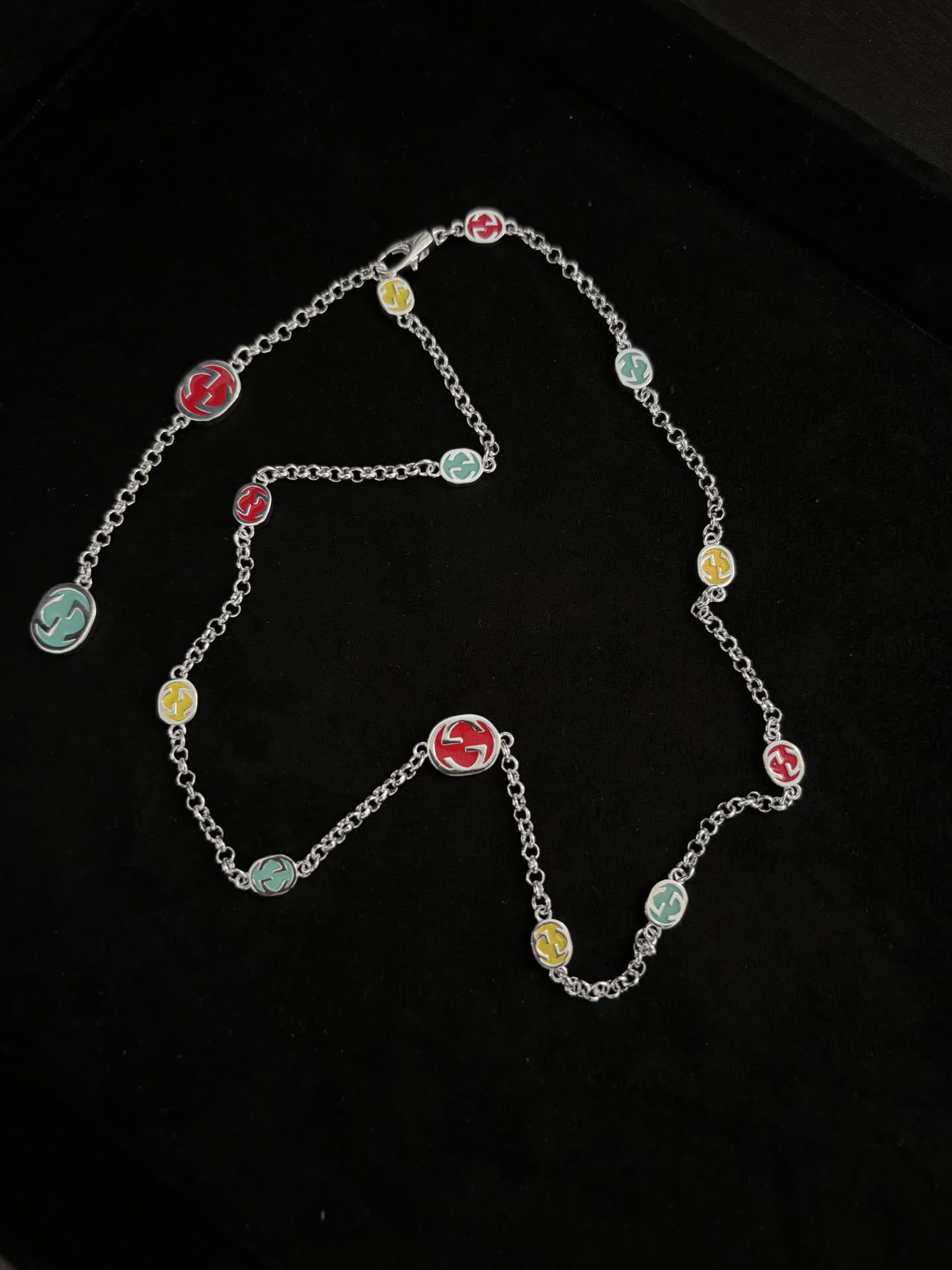 Gucci Multicolor Interlocking G Chain Necklace