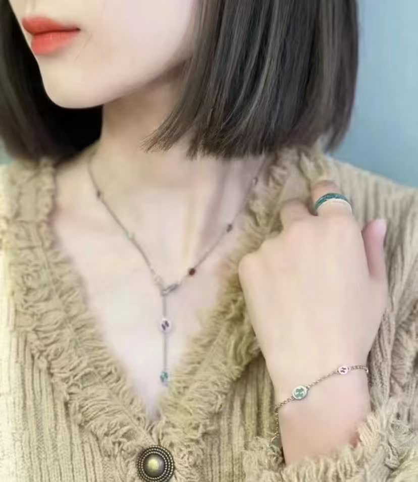 Gucci Multicolor Interlocking G Chain Necklace