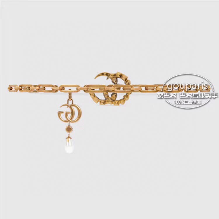 Gucci Necklace with Interlocking Gs and Gemstones