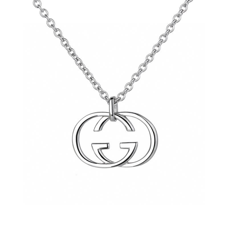 Gucci Silver Interlocking G Pendant Necklace