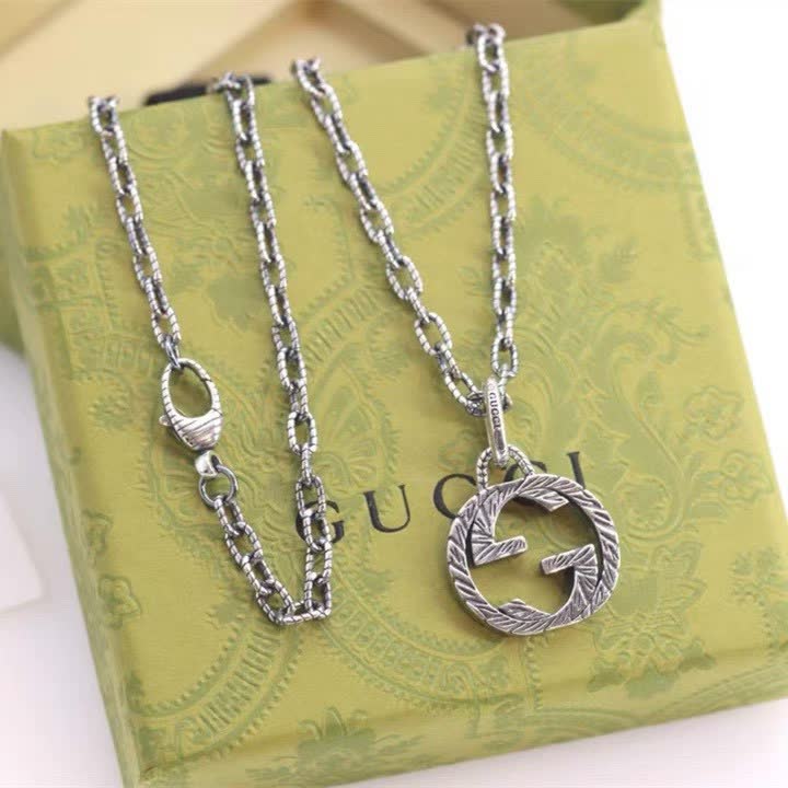 Gucci Silver 'G' Logo Necklace
