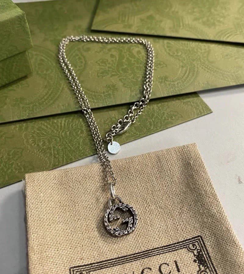 Gucci Silver 'G' Logo Necklace