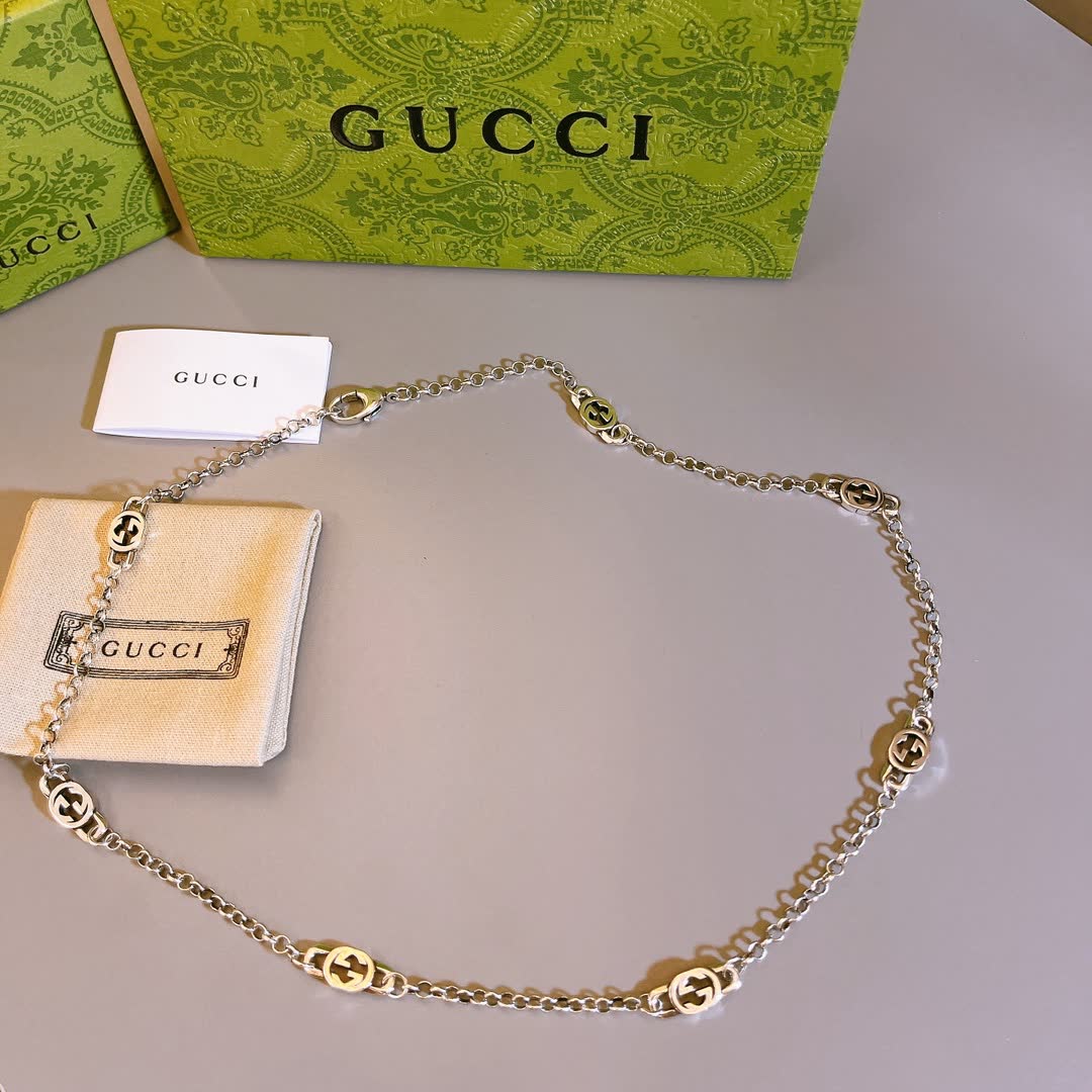 Gucci Necklace with Interlocking G Design