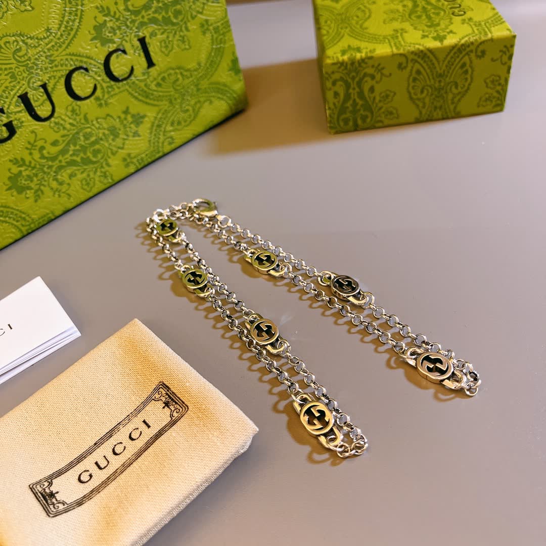 Gucci Necklace with Interlocking G Design