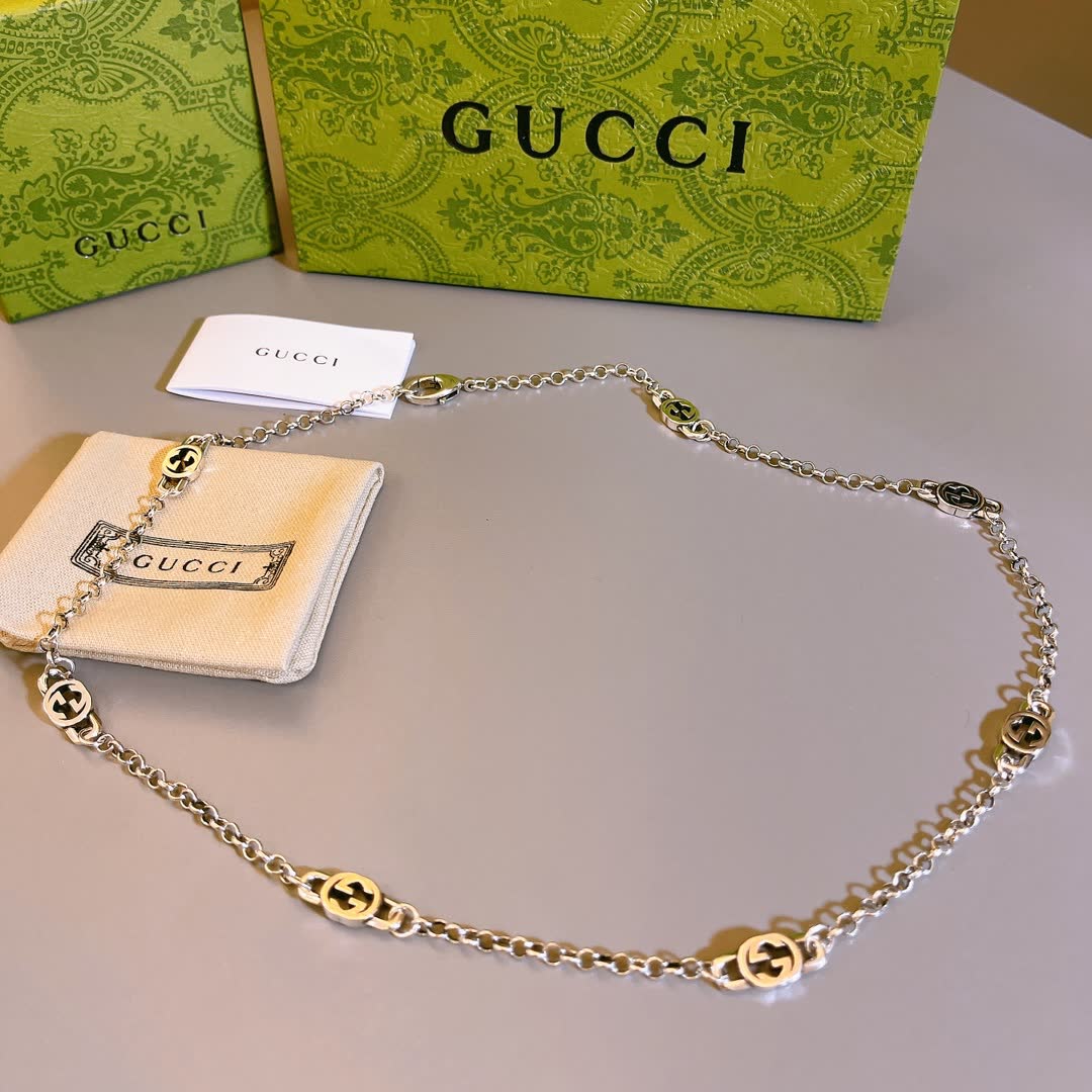 Gucci Necklace with Interlocking G Design