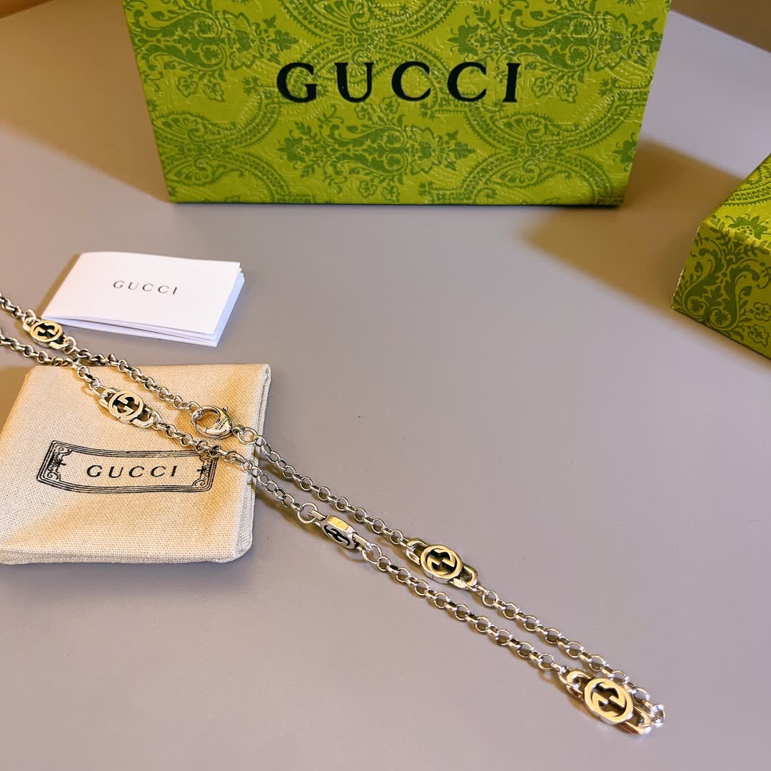 Gucci Necklace with Interlocking G Design