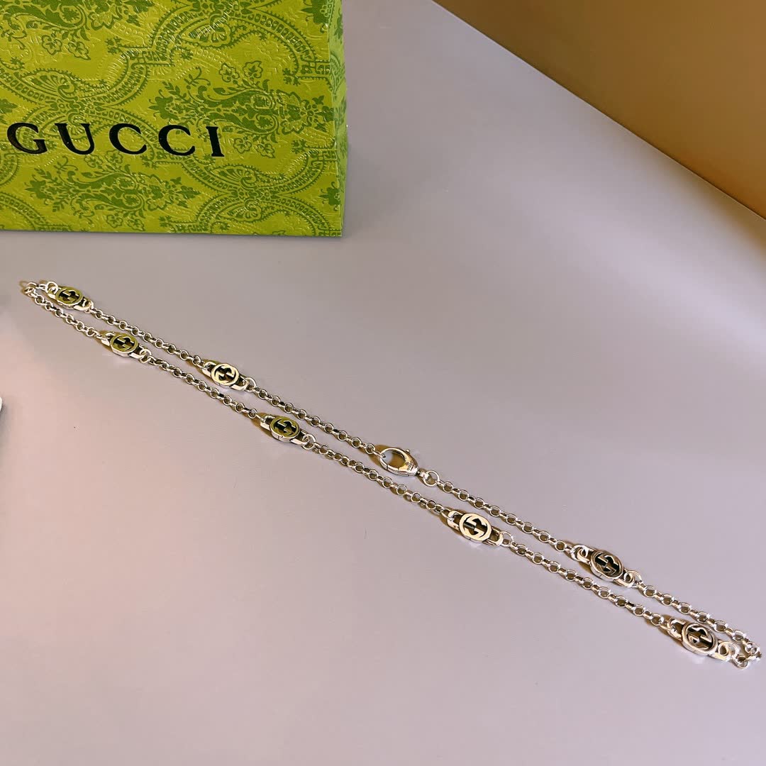 Gucci Necklace with Interlocking G Design