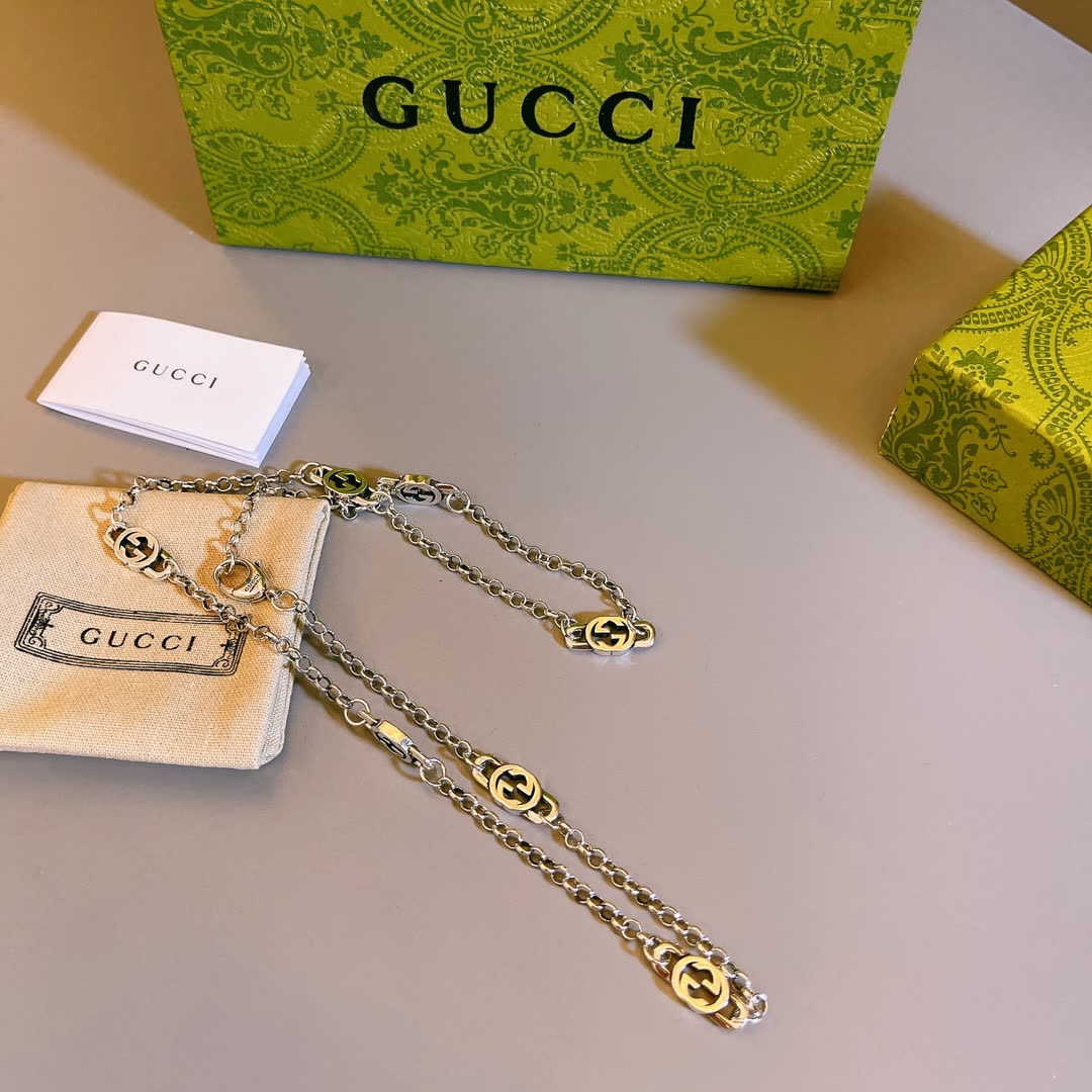 Gucci Necklace with Interlocking G Design