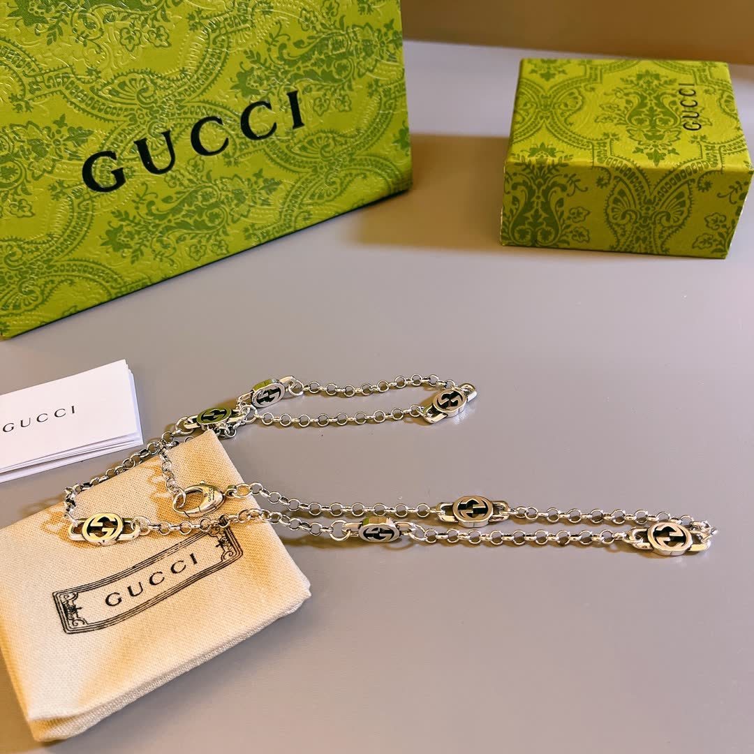 Gucci Necklace with Interlocking G Design