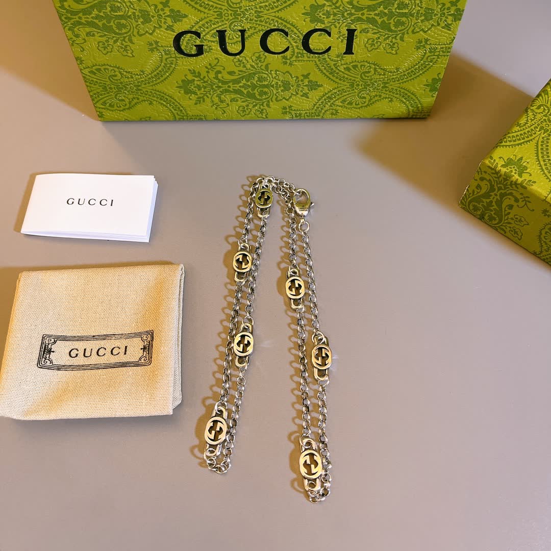 Gucci Necklace with Interlocking G Design