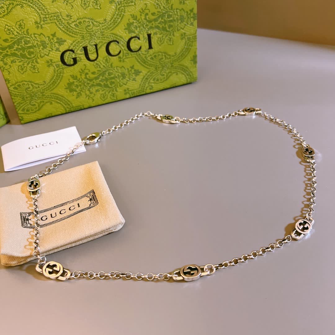 Gucci Necklace with Interlocking G Design
