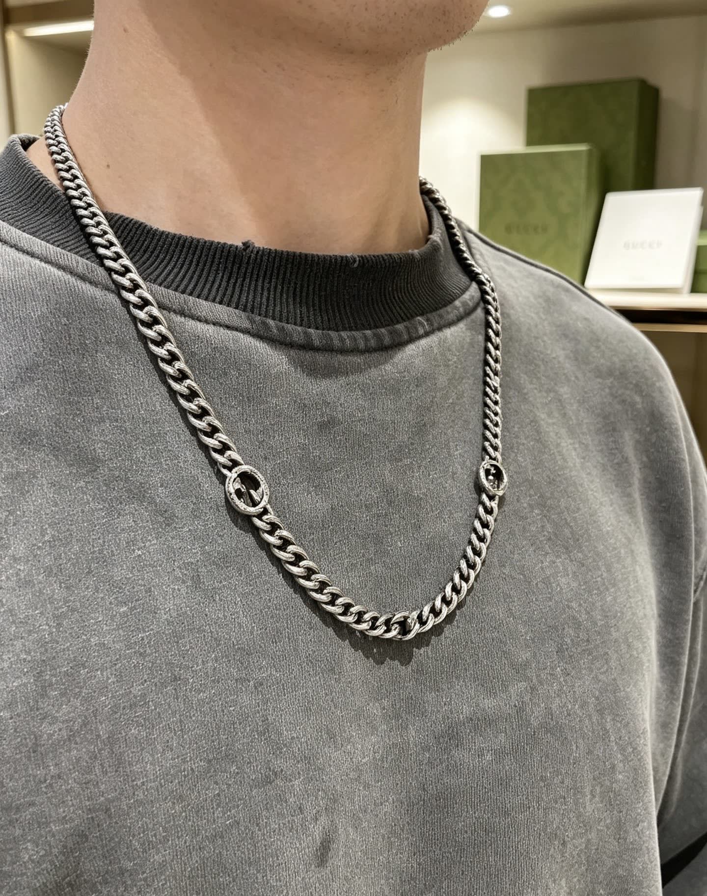 Gucci Silver Chain Necklace