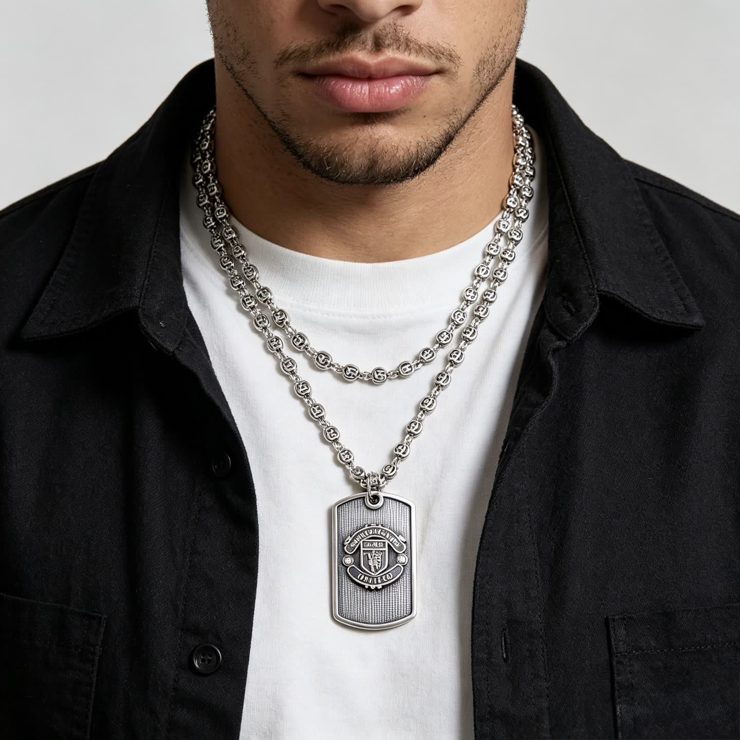 Gucci Manchester United Dog Tag Necklace
