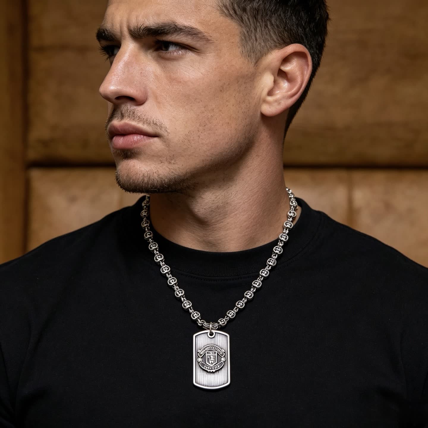 Gucci Manchester United Dog Tag Necklace