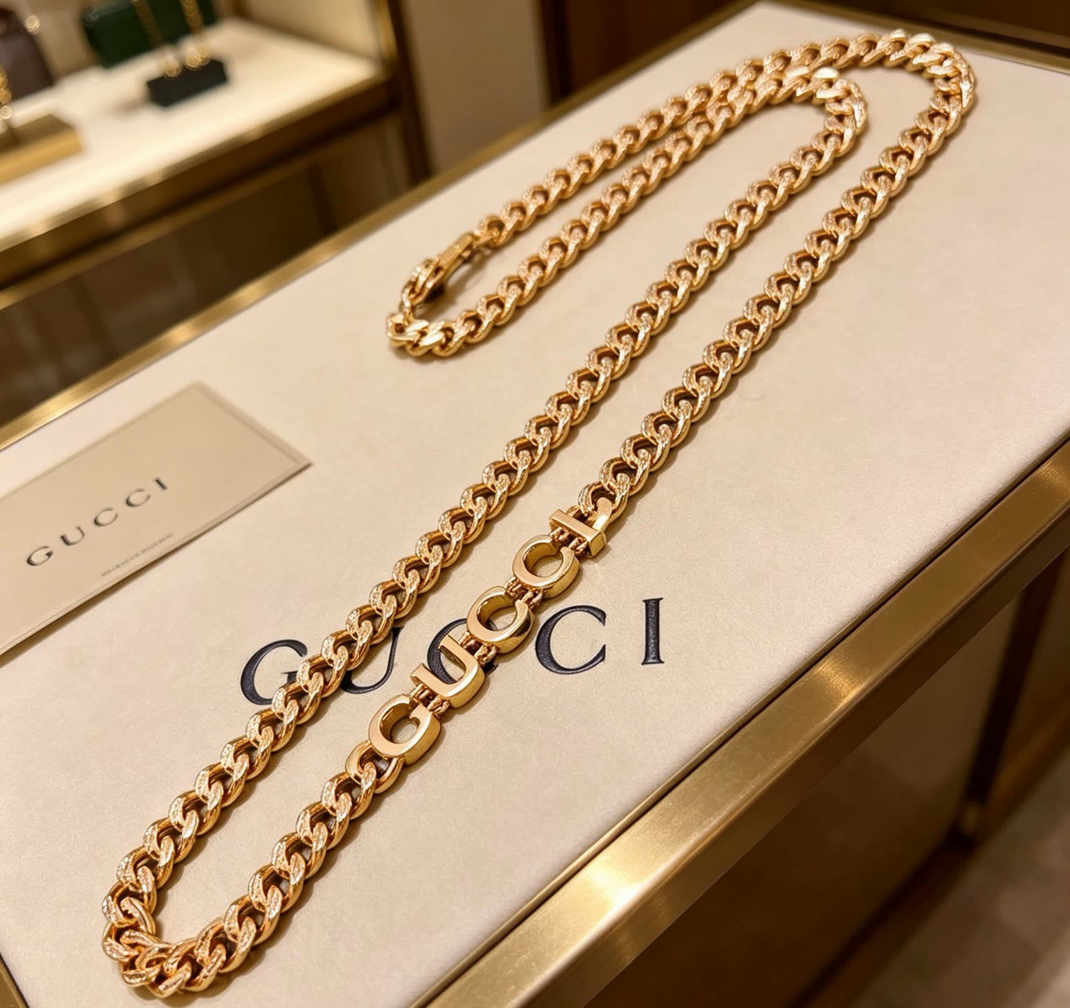 Gucci Cuccurulo Gold-Plated Chain Necklace