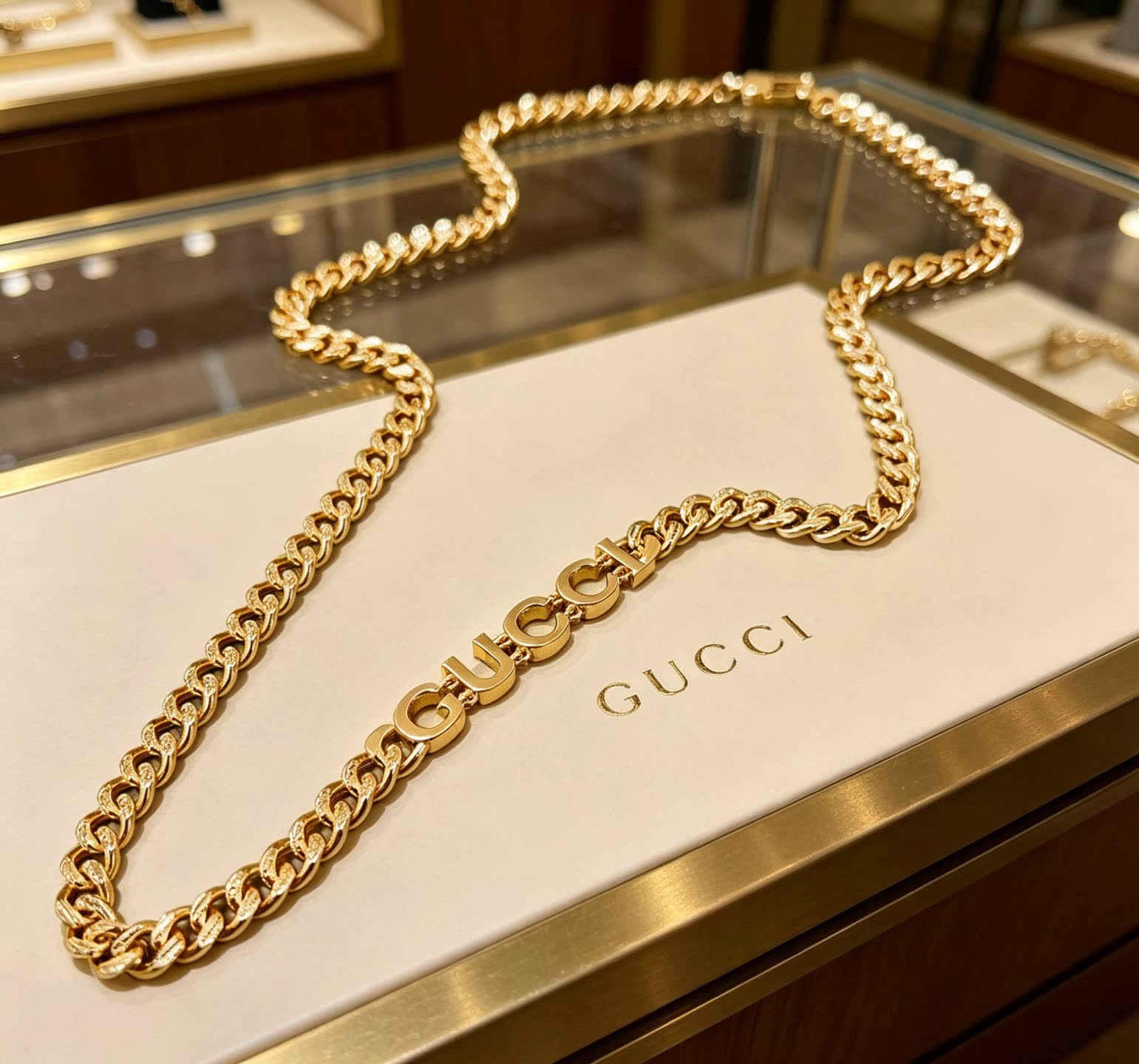 Gucci Cuccurulo Gold-Plated Chain Necklace