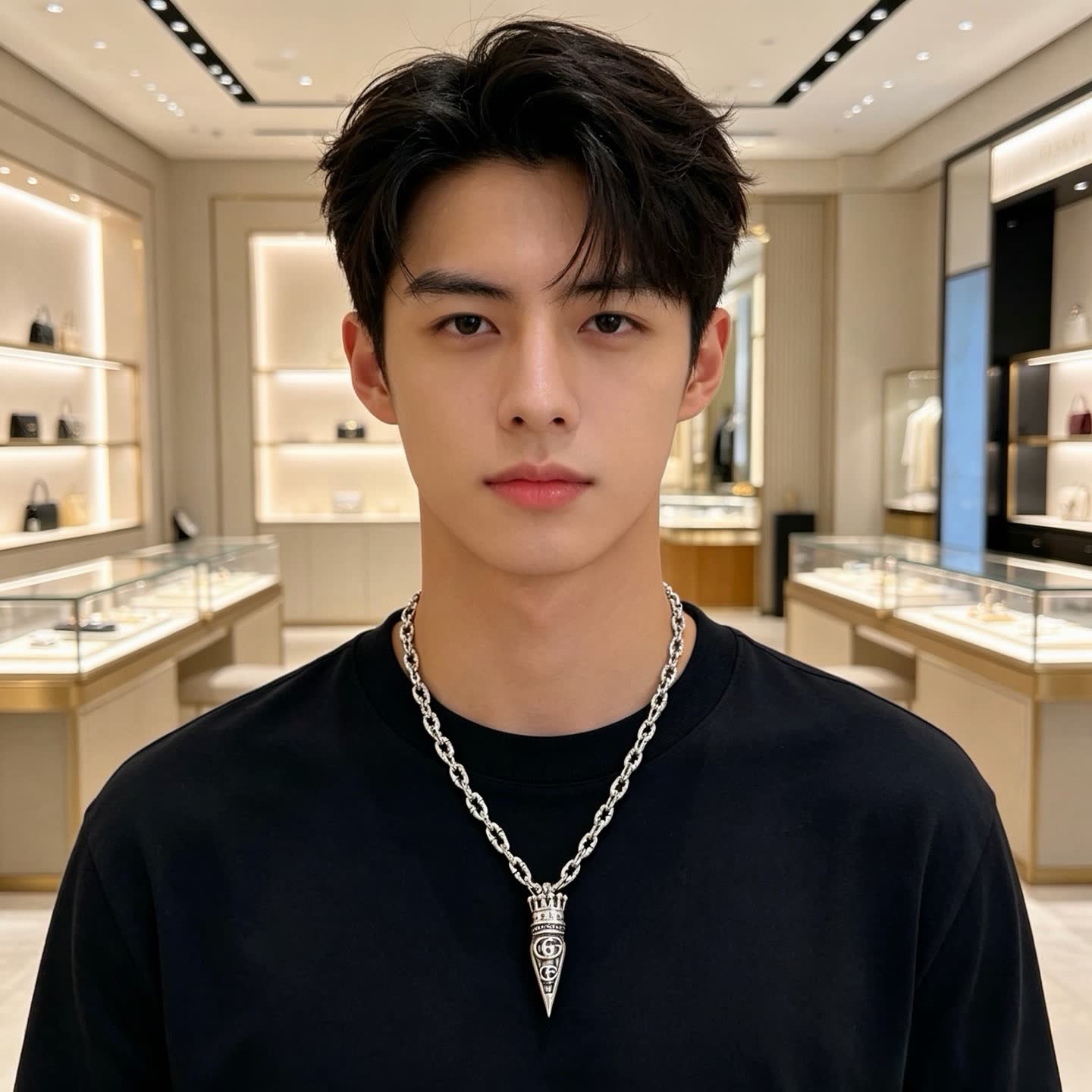 Gucci Silver Chain with Ornate Pendant