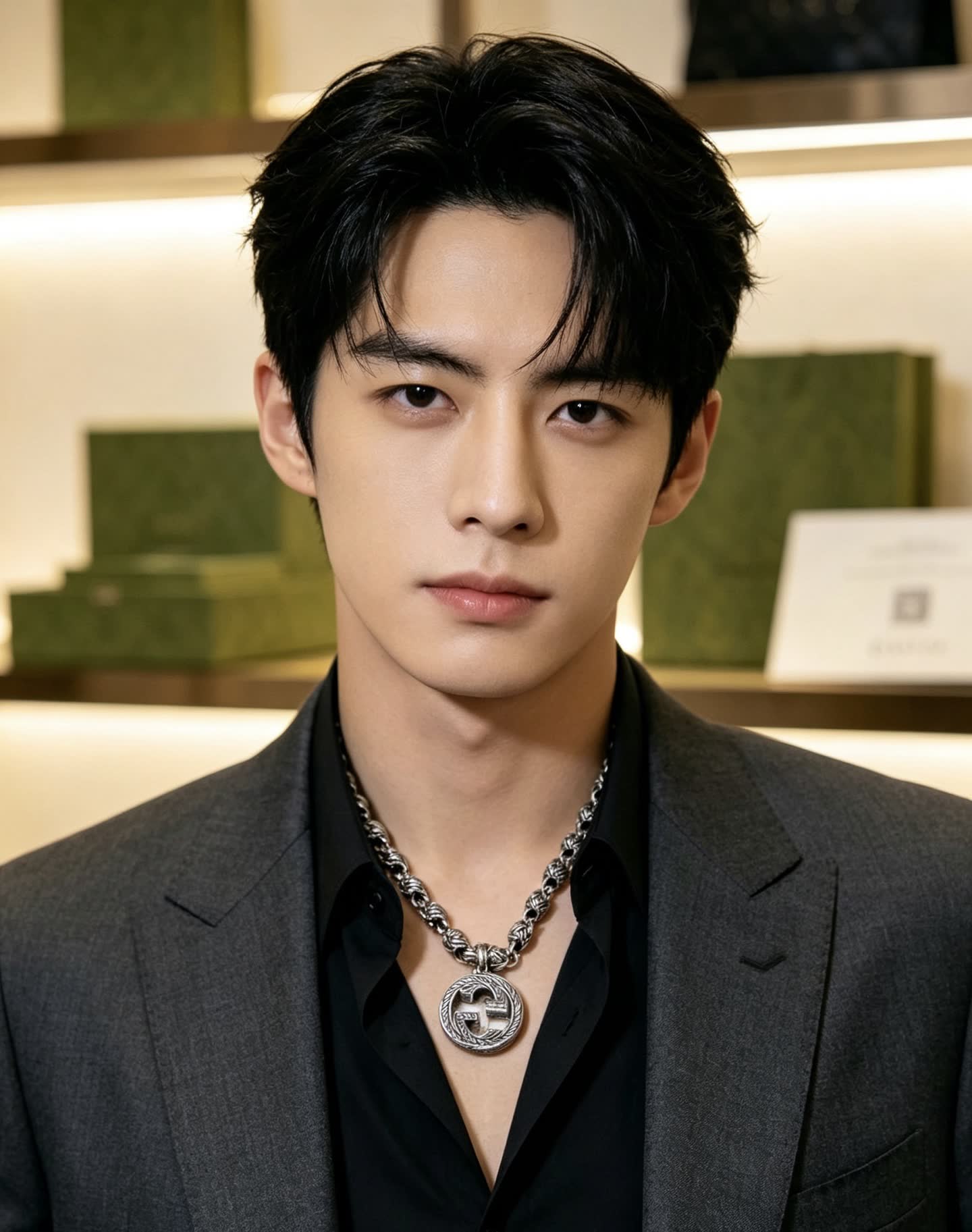Gucci Interlocking G Silver Chain Necklace