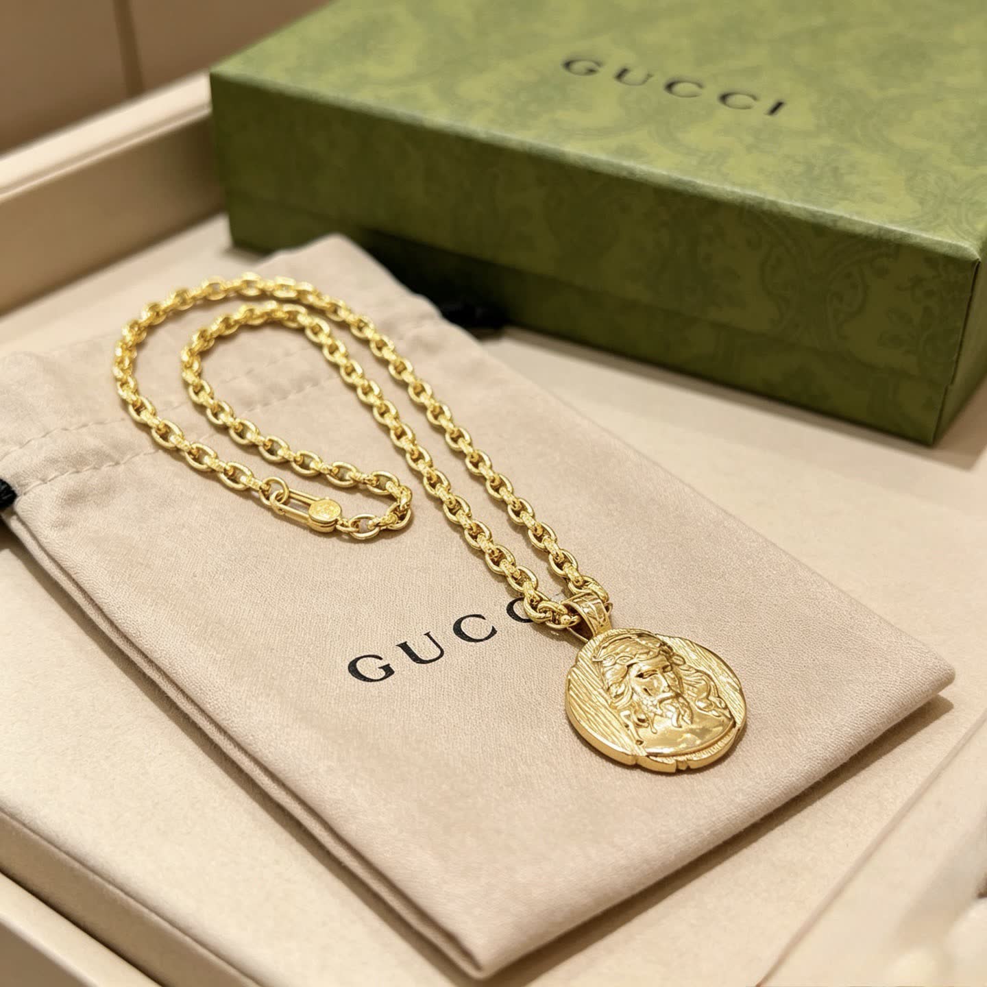 Gucci Medallion Necklace