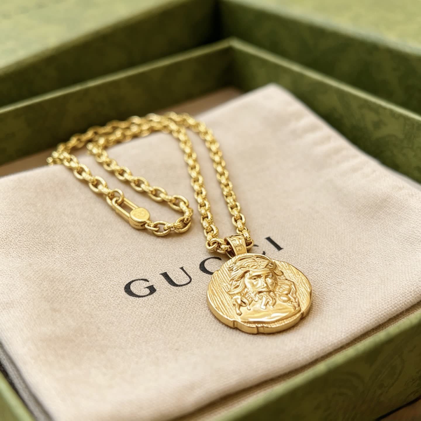 Gucci Medallion Necklace