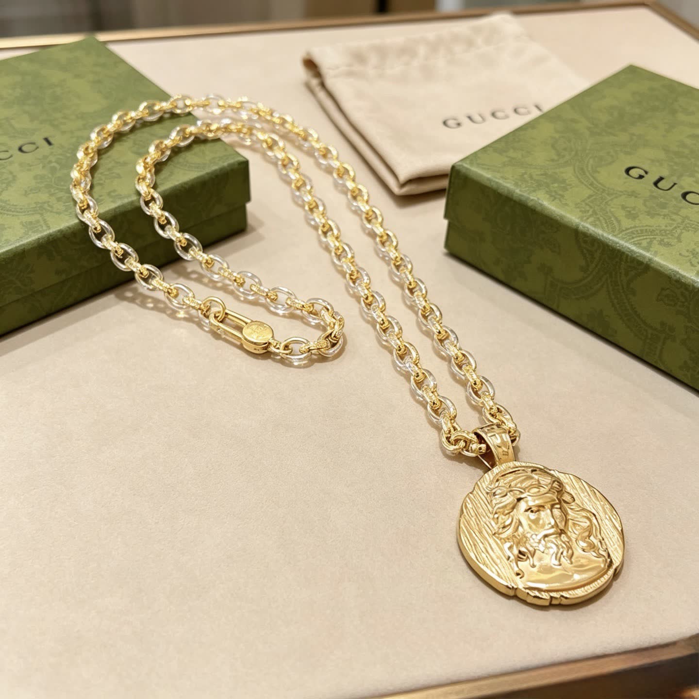 Gucci Medallion Necklace