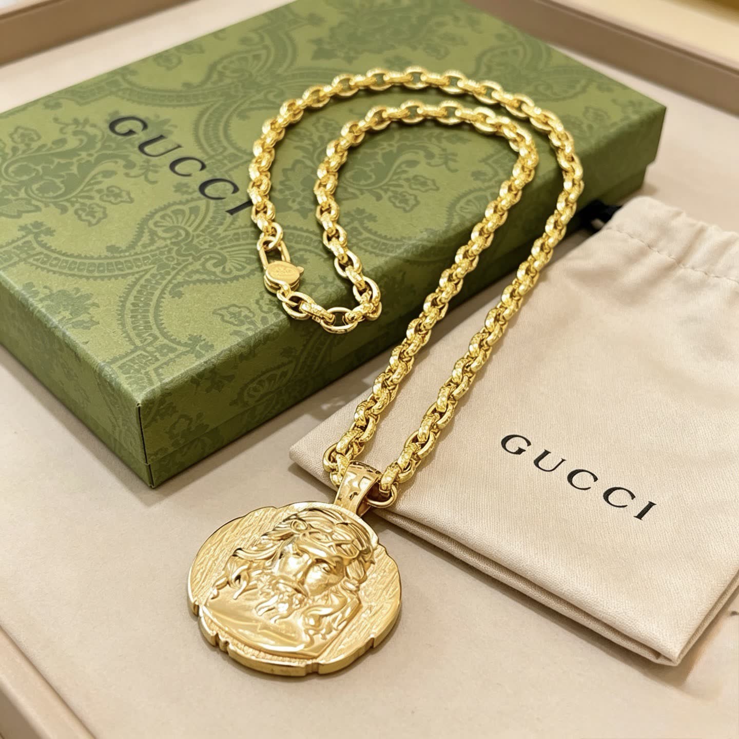 Gucci Medallion Necklace