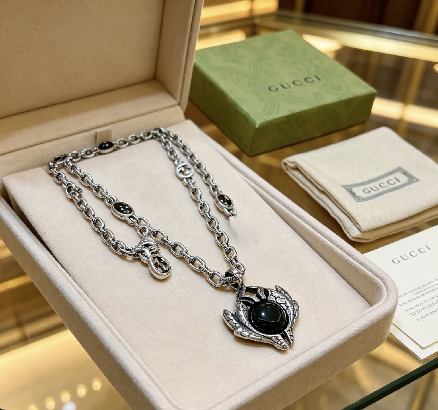 Gucci Dragon Pendant Necklace