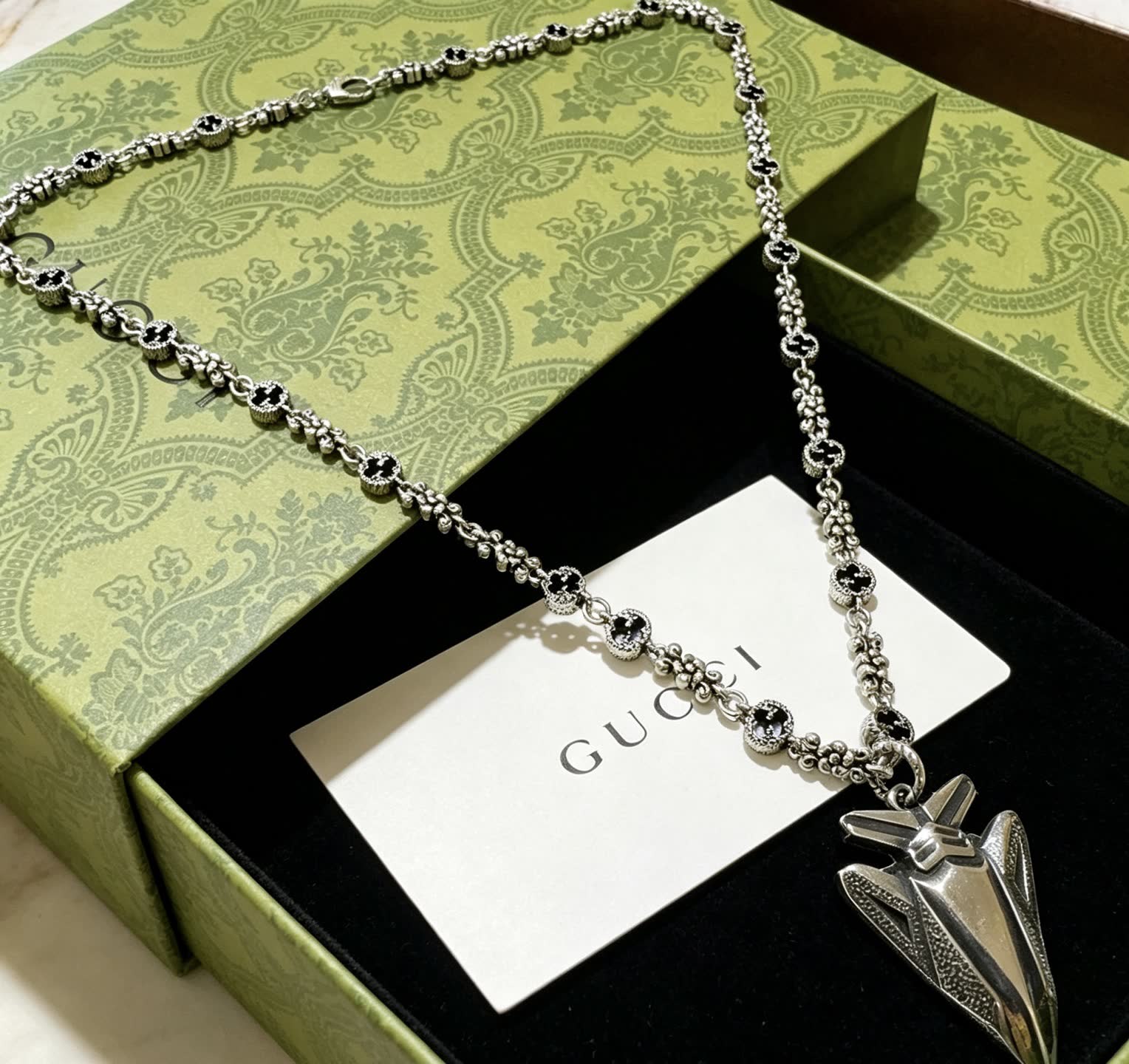 Gucci Silver Arrow Pendant Necklace