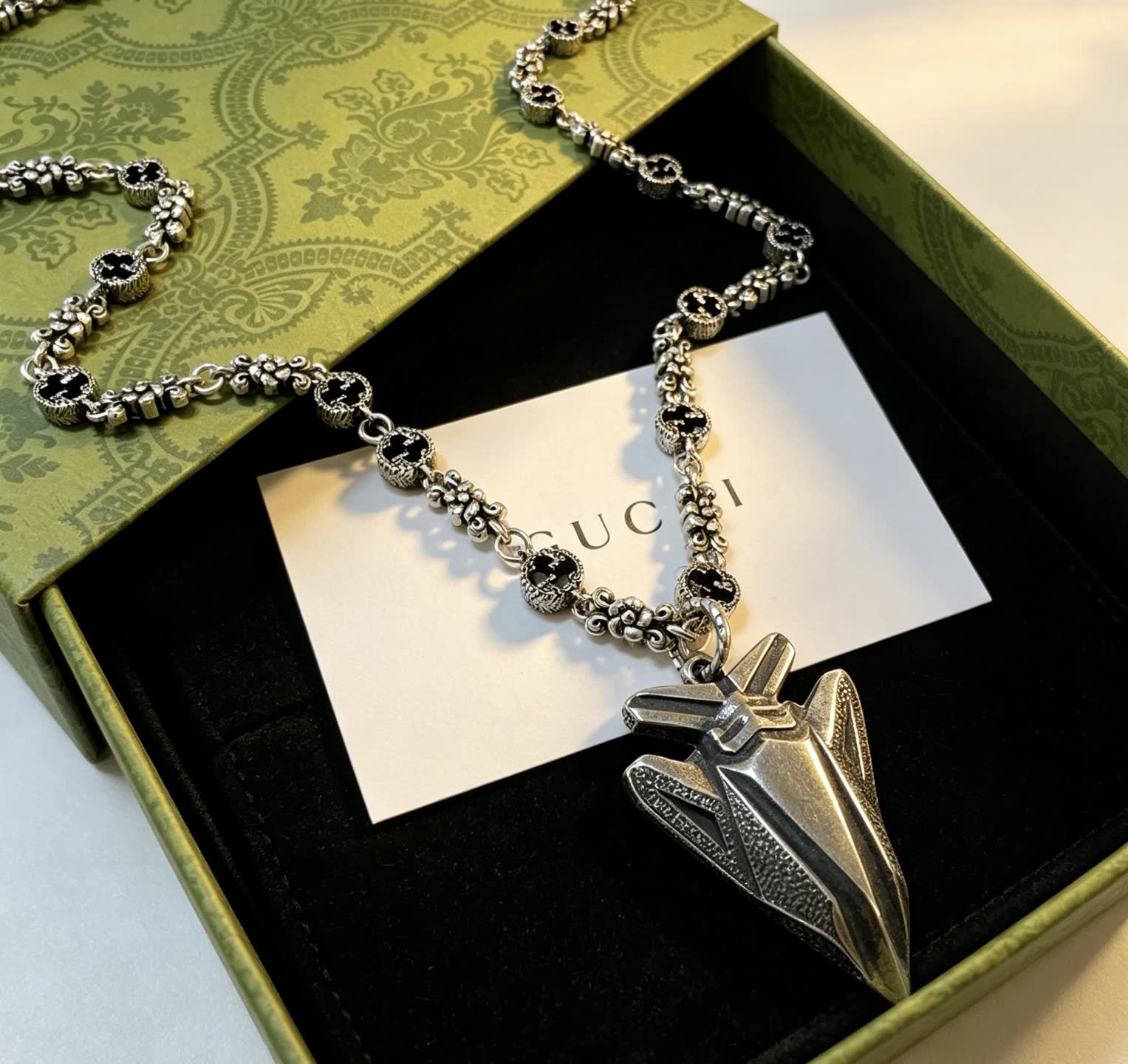 Gucci Silver Arrow Pendant Necklace