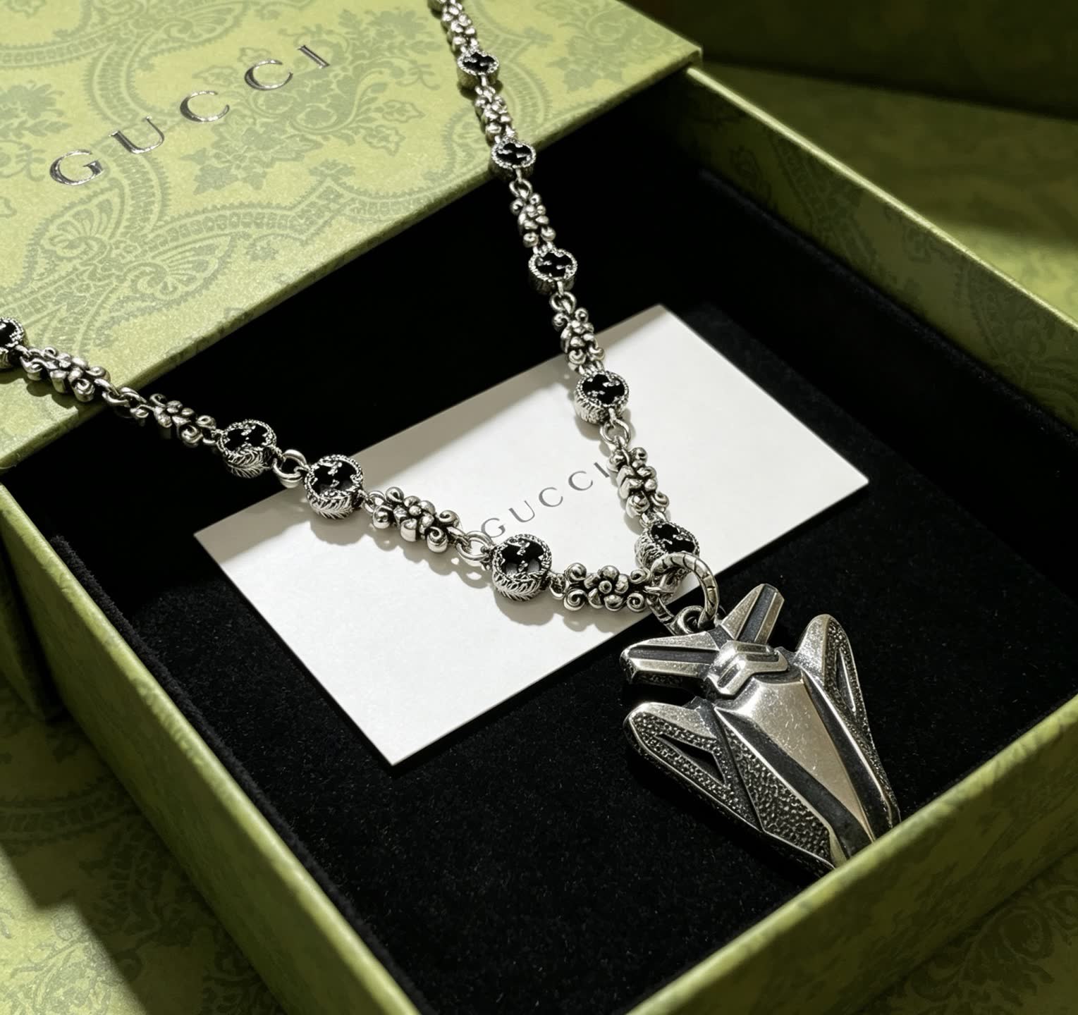 Gucci Silver Arrow Pendant Necklace