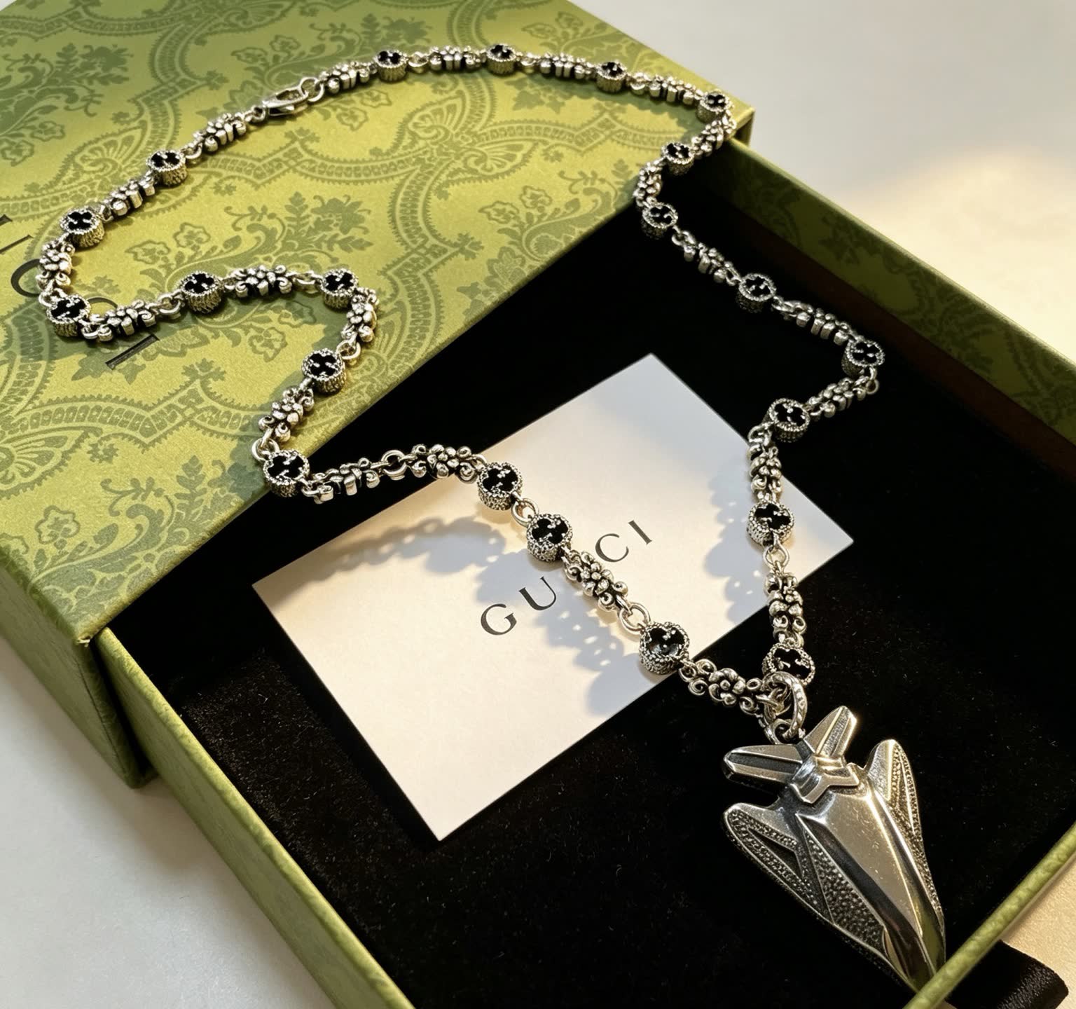Gucci Silver Arrow Pendant Necklace