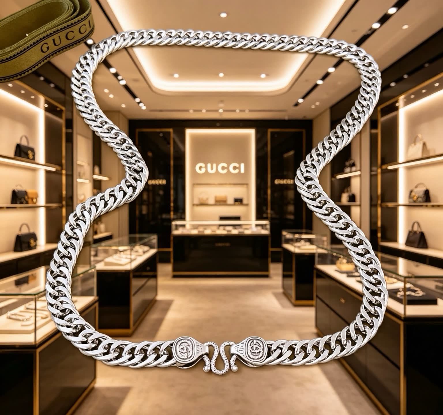 Gucci Silver Chain Necklace
