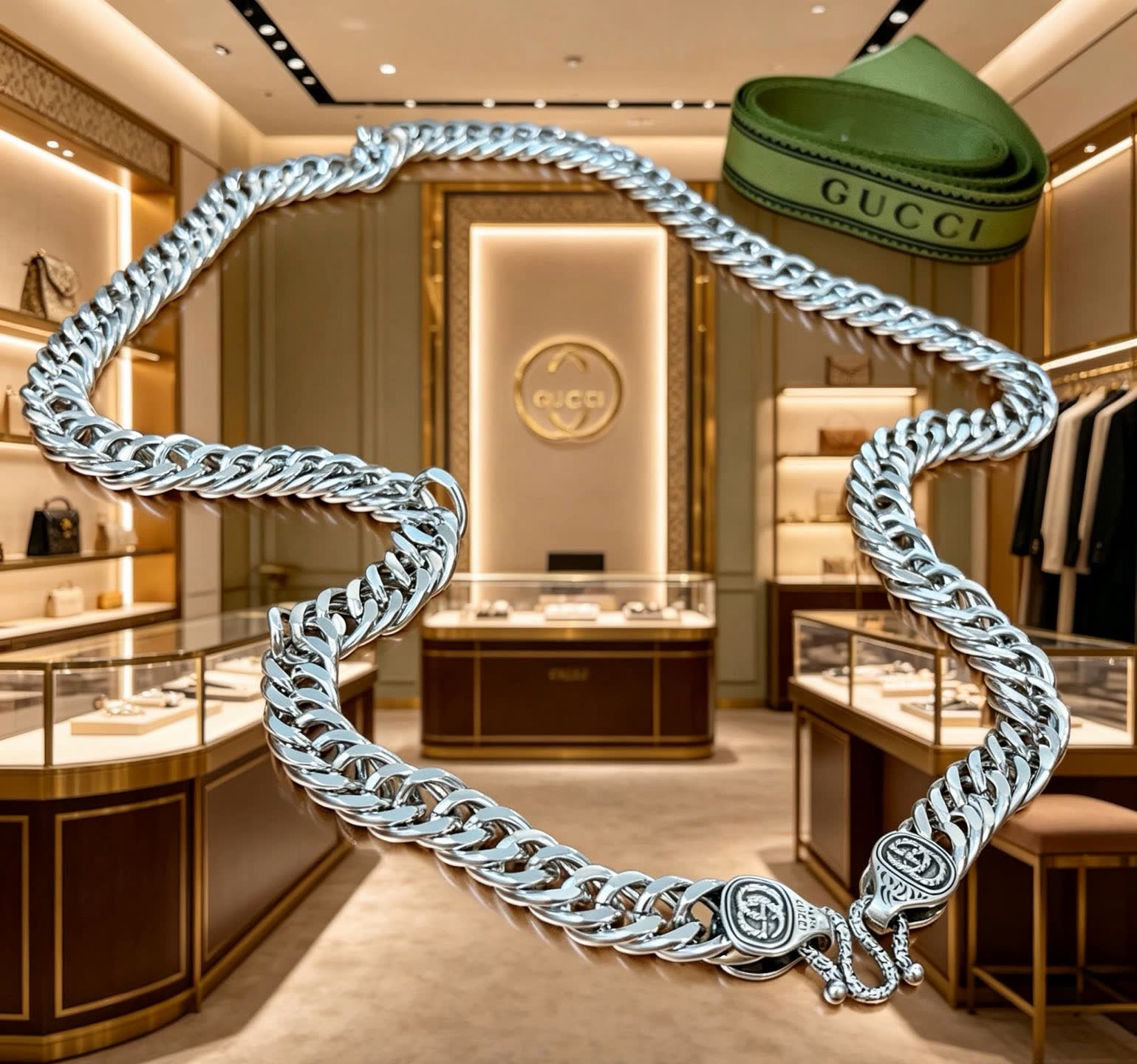 Gucci Silver Chain Necklace