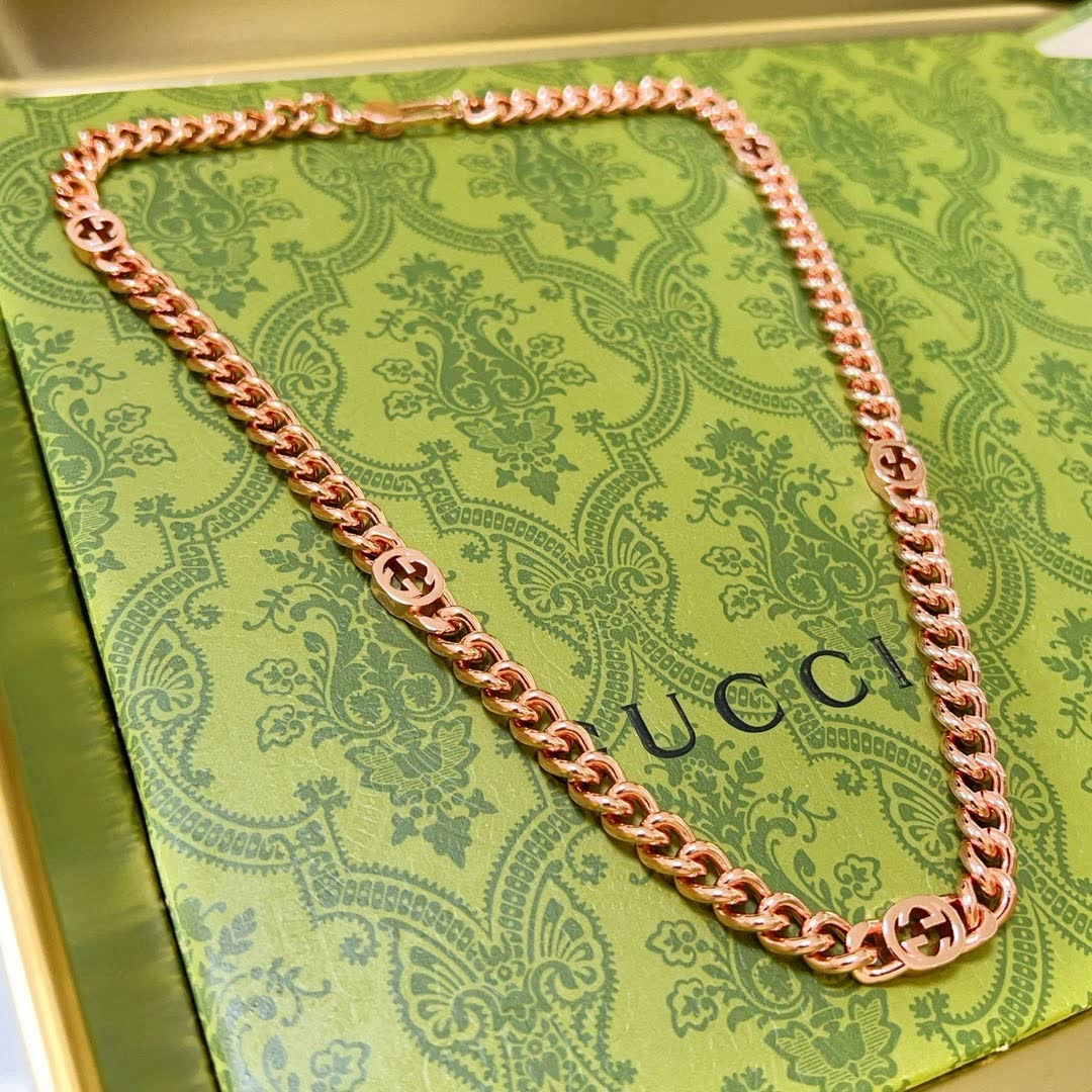 Gucci Rose Gold Chain Necklace