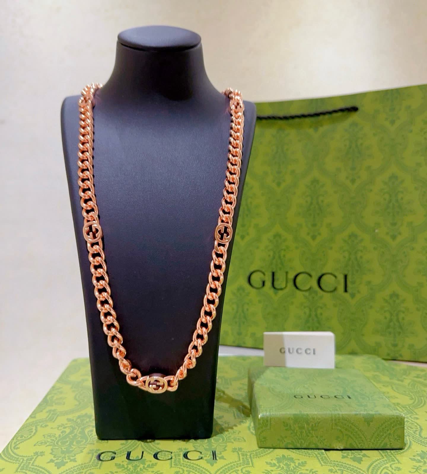 Gucci Rose Gold Chain Necklace