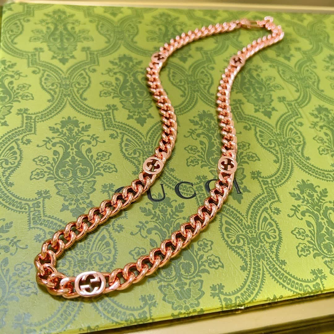 Gucci Rose Gold Chain Necklace