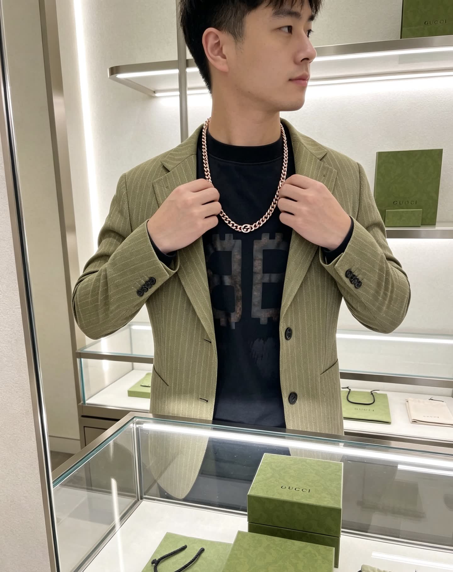 Gucci Rose Gold Chain Necklace