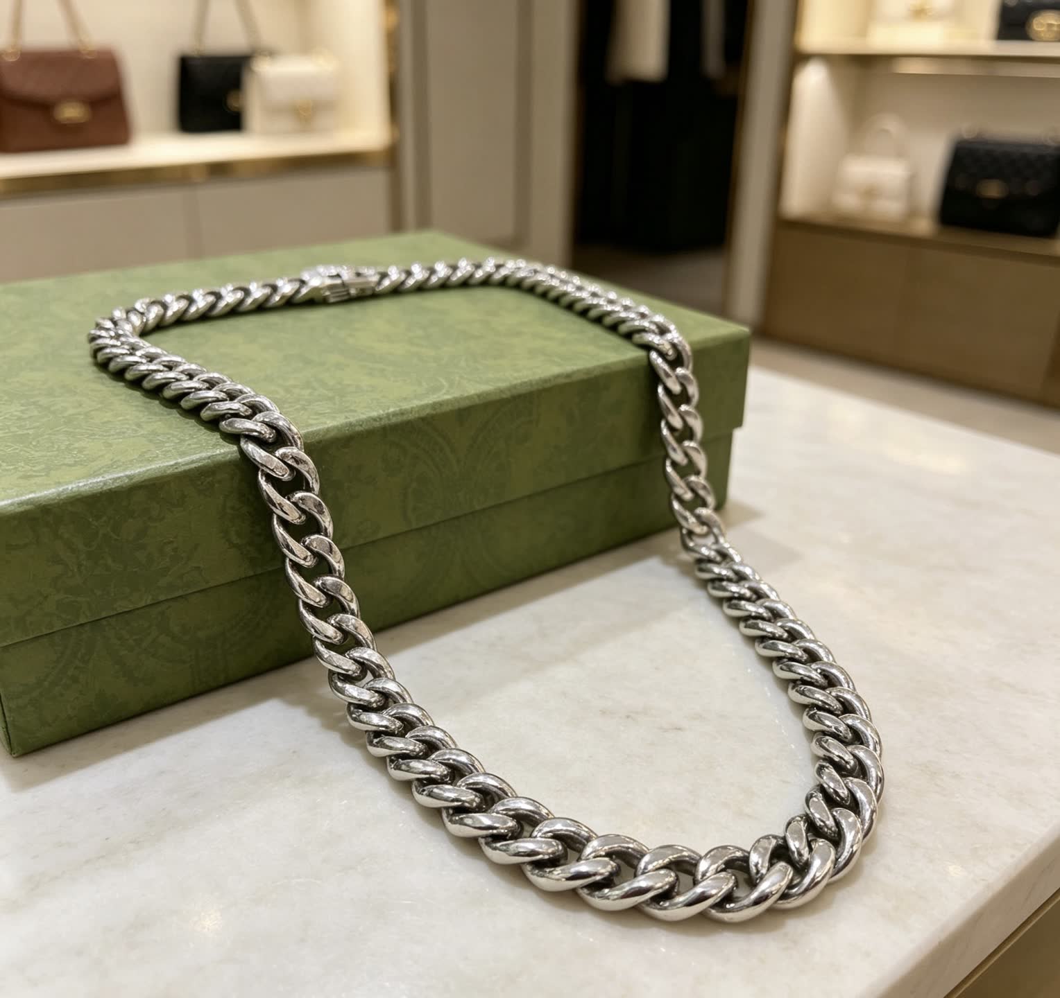 Gucci Silver Chain Necklace
