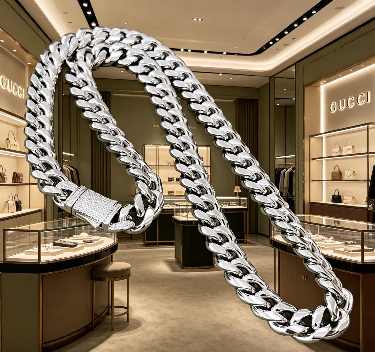 Gucci Silver Chain Necklace