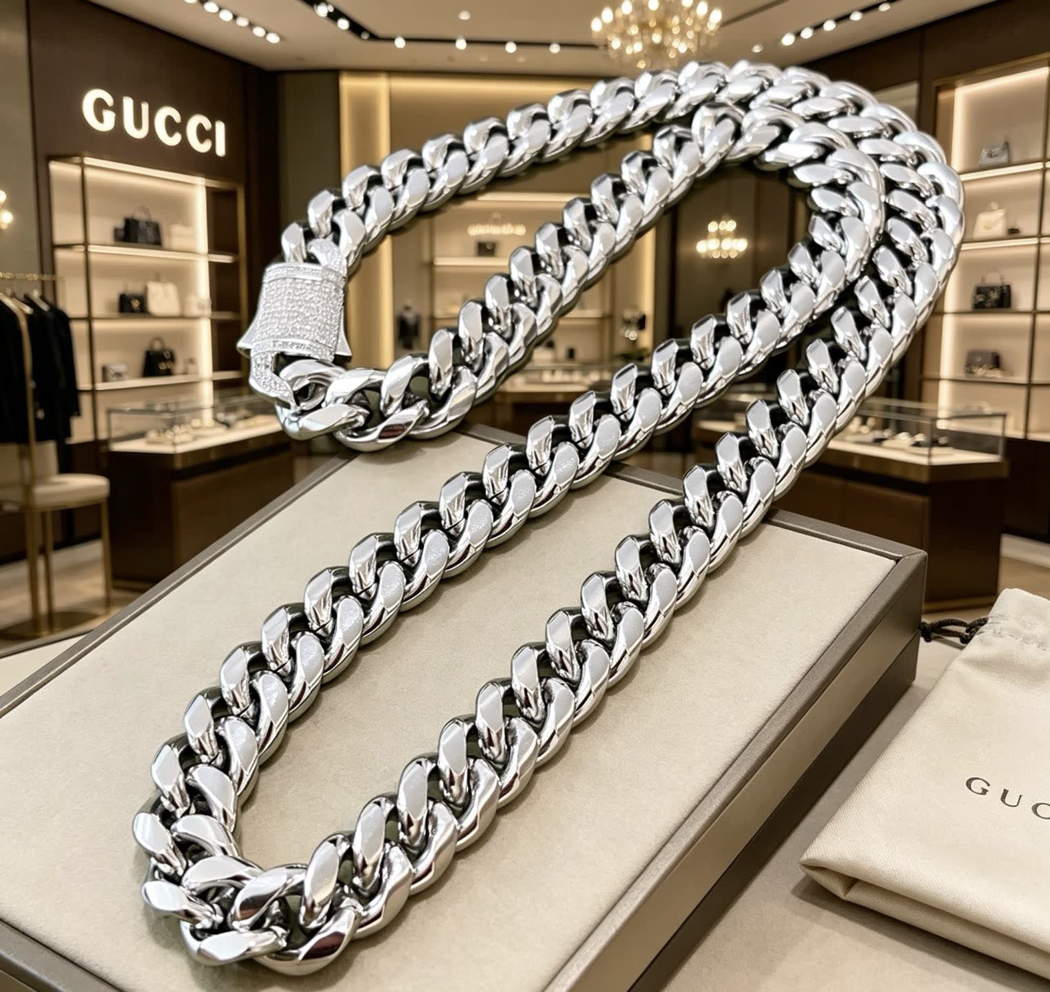 Gucci Silver Chain Necklace