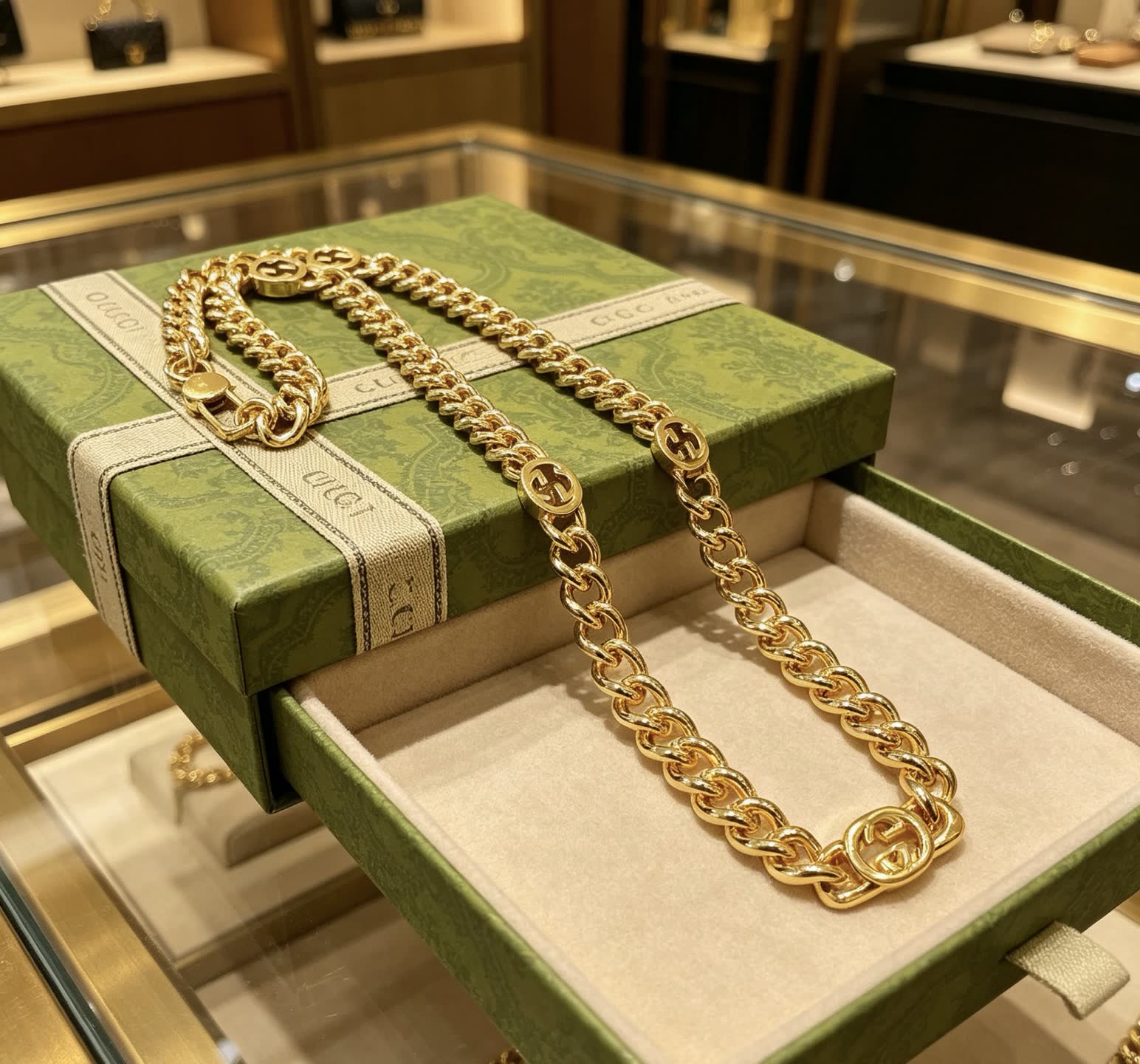 Gucci Gold Chain Necklace Gucci Gold Chain Necklace
